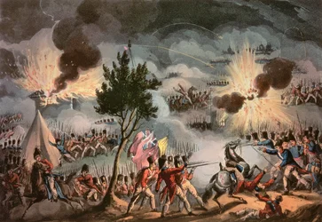 O Sortie de Bayonne, às Três da Manhã, no dia 14 de abril de 1814, gravado por Thomas Sutherland (bc1785)