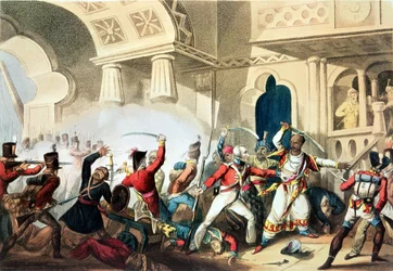 A tomada de Seringapatam, 4 de maio de 1799, gravada por Thomas Sutherland (bc1785), 1815