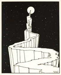 O Caminho para a Lua, de Um Livro de Imagens, pub. 1898 (gravura)