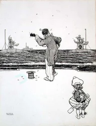 Trocando com o Inimigo nas Areias Yarmouth, de "Some Frightful War Pictures".
