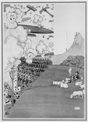 Vista da guerra da Suíça, de &39;algumas fotos de guerra assustadora&39;, 1915