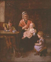 Carga da avó (óleo sobre tela)