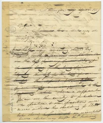 Começa o rascunho da carta de William H. Ashley, Washington - "Caro General, cheguei aqui há uma semana..."