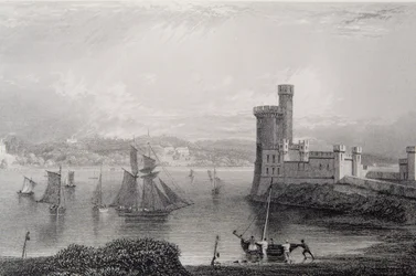 Castelo de Black Rock, perto de Cork, Irlanda, de 1830