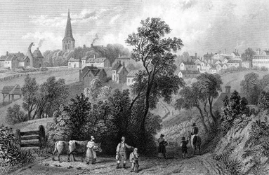 Braintree, Essex, gravado por Henry Adlard, 1832