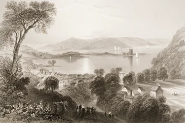 Larne, Condado de Antrim, Irlanda do Norte, de &39;Cenário e Antiguidades da Irlanda&39; por George Virtue, de 1860