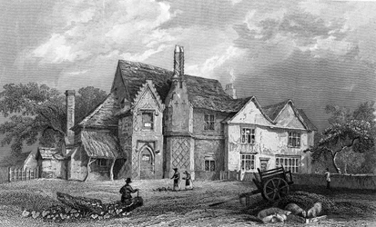 Pequeno Warley Hall, Essex, gravado por Henry Adlard, 1833 (gravura)