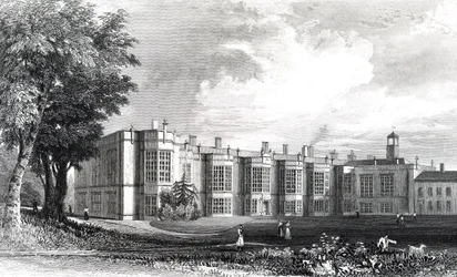 New Hall, perto de Chelmsford, Essex, gravado por William Watkins, c.1832