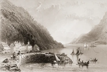Rosstrevor Pier, Condado de Down, de &39;Cenário e antiguidades da Irlanda&39; por George Virtue, de 1860