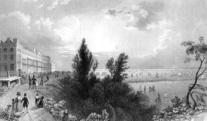 Southend Terrace, Essex, gravado por Henry Wallis, 1832