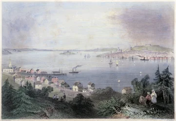 Vista de Halifax - em "Canadian Scenary illustrated" por William Henri Barlett, ed. George Virtue