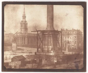 A Coluna de Nelson em construção, Trafalgar Square