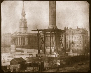 Coluna de Nelson em construção, c.1841 (impressão em papel salgado do negativo do calotipo)