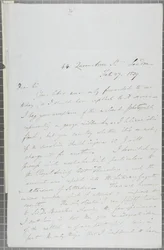 Carta assinada de William Henry Fox Talbot para James David Forbes, 1839