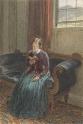 A Lady Reading, chamada Mrs. William Hunt, c.1835 (guache e wc sobre grafite no papel)