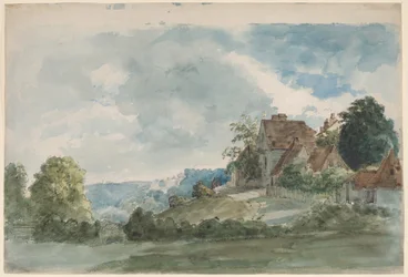 Cabanas numa vasta paisagem
