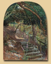 Degraus num jardim