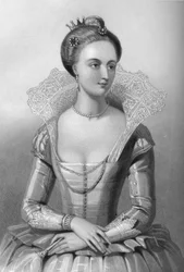 Ana da Dinamarca 1665-1714, rainha consorte do rei Jaime I, 1851.