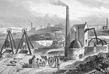 Staffordshire Colliery de &39;Cyclopaedia of Useful Arts und Manufactures&39;, editado por Charles Tomlinson, c.1880s