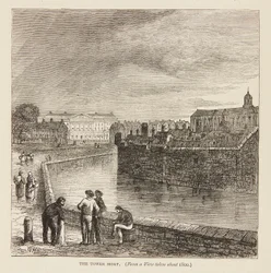 O fosso em cerca de 1800