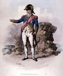 Almirante em uniforme completo, vestindo a Ordem de Banho da 