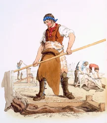 Leather Dresser, de &39;Costume of Great Britain&39; publicado por William Miller, 1805