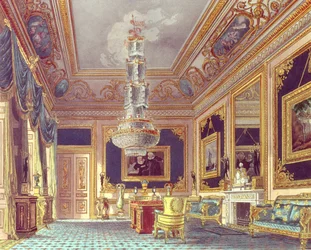 O quarto de veludo azul, Carlton House de &39;Royal Residences&39; de Pyne, 1818