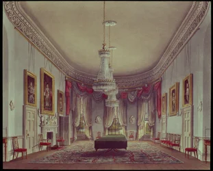 A sala de jantar, Frogmore de &39;Royal Residences&39; de Pyne, 1818