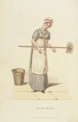 A empregada doméstica do "mundo em miniatura", 1827 (impressão)