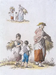 Mulheres e crianças respigando, Personagens Provinciais, 1802