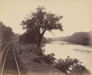 O Lehigh, em Turkey Run, c. 1895 (foto)
