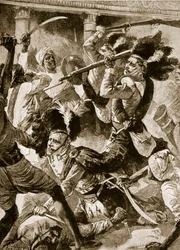 O Segundo Relevo de Lucknow, Novembro de 1857 (litho)