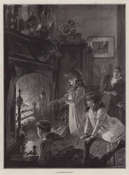 Uma lareira de Natal