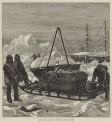 Vida ártica, preparando-se para começar uma jornada de trenó