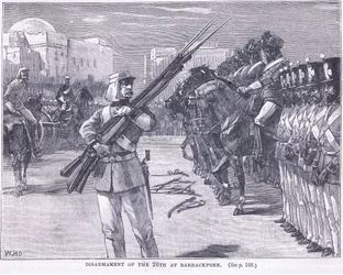 Desarmamento do dia 26 em Barrackpore 1857 AD