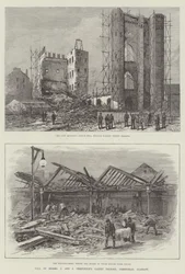 Queda de Messers J e J Templeton&39;s Carpet Factory, Greenhead, Glasgow