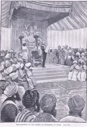 Proclamação da Rainha como soberana da Índia 1858 AD
