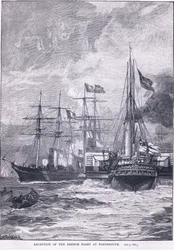 Recepção da frota francesa em Portsmouth 1865 AD