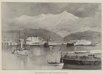 A insurreição em Creta, o porto de Canea