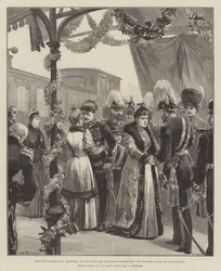O casamento real, a recepção do duque e da duquesa de Edimburgo e a princesa Marie em Sigmaringen