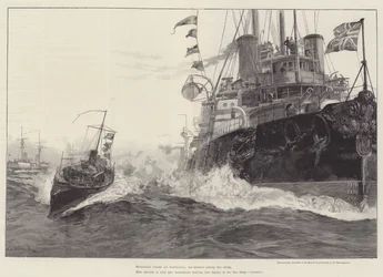 O Sanspareil, navio-bandeira de Sir Michael Culme-Seymour, no Mediterrâneo
