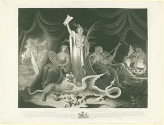 Alegoria do poder da Grã-Bretanha, 1787
A Grandeza crescente da Nação Britânica (título sobre o objecto)