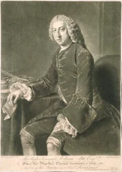 William Pitt, secretário de Estado, gravado por Richard Houston (1721-75)