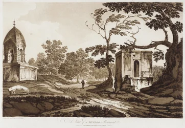 Vista de um monumento hindu [perto de Murshidabad, Bengala Ocidental] de Vistas escolhidas na Índia