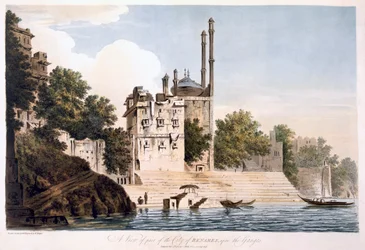 Benares no Ganges, 1787 (aquatinta)