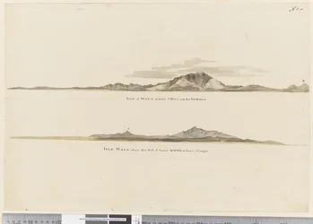 Página 1 (a) Perfil da costa da Ilha de Mayo, Ilhas de Cabo Verde. (b) Perfil da costa da Ilha de Mayo, Cabo Verde, olhando para noroeste