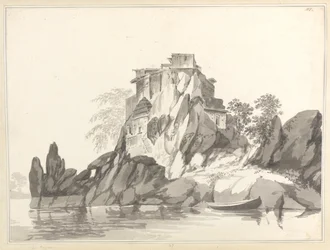 Vista da ilha de Jangerah [Jahangira] no Ganges, em frente de Sultanganj