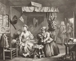 O progresso de uma prostituta - O caminho de uma prostituta, Folha 3: A prisão. 1732
