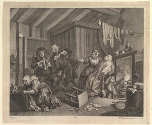 A Harlots Progress, Placa 5, abril de 1732.