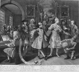 Progresso de A Rake, ilustração 2, rodeado por artistas e professores